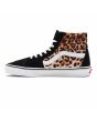 Zapatillas de caña alta Vans SK8-Hi en color negro y blanco con estampado de leopardo lateral 