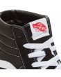 Zapatillas Vans de caña Alta SK8-HI Negras con banda lateral sidestripe blanca unisex etiqueta