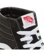 Zapatillas Vans de caña Alta SK8-HI Negras con banda lateral sidestripe blanca unisex etiqueta