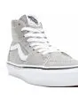 Zapatillas Vans de caña alta Sk8-Hi Tapered grises con banda lateral sidestripe blanca cordones