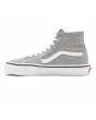 Zapatillas Vans de caña alta Sk8-Hi Tapered grises con banda lateral sidestripe blanca izquierda 