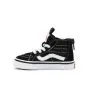 Zapatillas Vans Sk8-Hi Zip Bebé 1 a 4 años Negras con banda lateral blanca izquierda