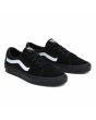 Zapatillas Vans Sk8-Low negras con banda lateral blanca frontal