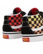 Zapatillas de media caña Vans Sk8-Mid Reissue Flame Logo Repeat negras para bebé 1 a 4 años posterior