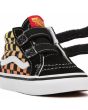 Zapatillas de media caña Vans Sk8-Mid Reissue Flame Logo Repeat negras para bebé 1 a 4 años cierre velcro