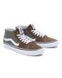 Zapatillas de Skate Vans Grosso Mid grises y marrones para hombre frontal
