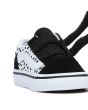 Zapatillas para bebé Vans TD Old Skool V Dalmatian negras y blancas con velcro cierre