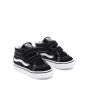 Zapatillas para bebé Vans Sk8-Mid Reissue V negras con velcro frontal