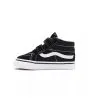 Zapatillas para bebé Vans Sk8-Mid Reissue V negras con velcro izquierda