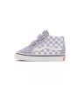 Zapatillas Vans Sk8-Mid Reissue Checkerboard con cierre de velcro lavanda para bebé izquierda