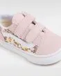 Zapatillas con cierre adherente Vans Old Skool V Rosa Floral para niña 1-4 años doble velcro