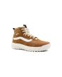 Zapatillas Vans Ultrarange EXO Hi MTE-1 en color marrón y leopard print con banda lateral y suela blanca para mujer frontal