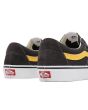 Zapatillas Vans Utility Pop Sk8-Low grises con banda lateral amarilla para hombre posterior