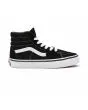 Zapatillas de caña alta Vans UY Sk8-Hi Junior negras con banda lateral blanca para niños de 4 a 8 años derecha