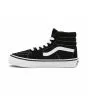 Zapatillas de caña alta Vans UY Sk8-Hi Junior negras con banda lateral blanca para niños de 4 a 8 años izquierda