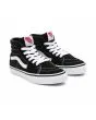 Zapatillas de caña alta Vans UY Sk8-Hi Junior negras con banda lateral blanca para niños de 4 a 8 años