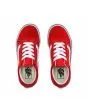 Zapatillas Vans Old Skool Junior rojas con banda lateral sidestripe blanca para niños de 4 a 8 años superior