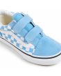 Zapatillas con cierre adherente Vans Old Skool V Color Theory Checkerboard Azules para niño/a 4-8 años doble velcro