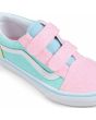 Zapatillas con cierre adherente Vans Old Skool V Pastel Glitter Multicolor para niña 4-8 años doble velcro