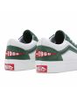 Zapatillas Vans UY Old Skool Vans Since 1966 blancas y verdes para niños de 4 a 8 años posterior