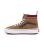 Zapatillas Vans UY Sk8-Hi MTE-1 Plaid marrones para niños de 4 a 8 años izquierda