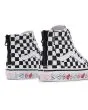 Zapatillas Vans UY SK8-Hi con cremallera Candy Hearts checkerboard para niños de 4 a 8 años posterior
