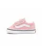 Zapatillas con cierre adherente Vans Old Skool Rosas y Blancas para niñas de 1 a 4 años izquierda