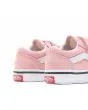 Zapatillas con cierre adherente Vans Old Skool Rosas y Blancas para niñas de 1 a 4 años talón