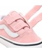 Zapatillas con cierre adherente Vans Old Skool Rosas y Blancas para niñas de 1 a 4 años velcro