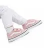 Bebé con Zapatillas con cierre adherente Vans Old Skool Rosas y Blancas para niñas de 1 a 4 años