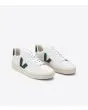 Zapatillas ecológicas Veja V-12 Leather Extra White Cyprus frontal