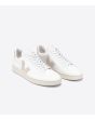 Zapatillas de cuero Veja V-12 Leather White Sable Unisex frontal