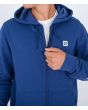 Hombre con Sudadera polar de capucha y cremallera Icon Boxed Azul ZIP