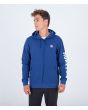 Hombre con Sudadera polar de capucha y cremallera Icon Boxed Azul