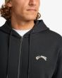 Hombre con Chaqueta tipo sudadera Billabong Arch Negra bordado logo