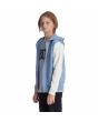 Niño con Sudadera de capucha y cremallera DC Shoes Riot 2 Boy Azul abierta lateral