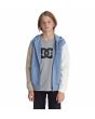 Niño con Sudadera de capucha y cremallera DC Shoes Riot 2 Boy Azul abierta