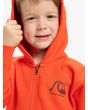 Niño con sudadera de capucha y cremallera QUiksilver Day Tripper Naranja estampado pecho