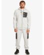 Hombre con Sudadera de capucha y cremallera Quiksilver Out There Gris frontal