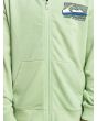Niño con sudadera de capucha y cremallera Quiksilver Retro Fade Youth verde bolsillo