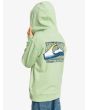 Niño con zip hoodie Quiksilver Retro Fade Youth verde capucha