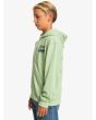 Niño con sudadera de capucha y cremallera Quiksilver Retro Fade Youth verde lateral