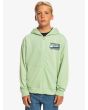 Niño con sudadera de capucha y cremallera Quiksilver Retro Fade Youth verde