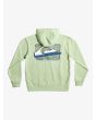 Sudadera con capucha y cremallera Quiksilver Retro Fade Youth verde para niños de 8 a 16 años posterior