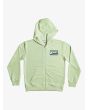 Sudadera con capucha y cremallera Quiksilver Retro Fade Youth verde para niños de 8 a 16 años