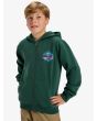 Niño con sudadera de capucha y cremallera Quiksilver Graphic Zip Verde