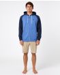 Hombre con Sudadera de capucha y cremallera Rip Curl Embroid Hood Azul frontal 