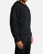 Hombre con chaqueta técnica de capucha y cremallera Rvca Tech negra derecha