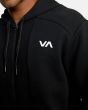 Hombre con chaqueta técnica de capucha y cremallera Rvca Tech negra logo