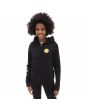 Niña con Sudadera de capucha y cremallera Vans Radically Happy Negra frontal